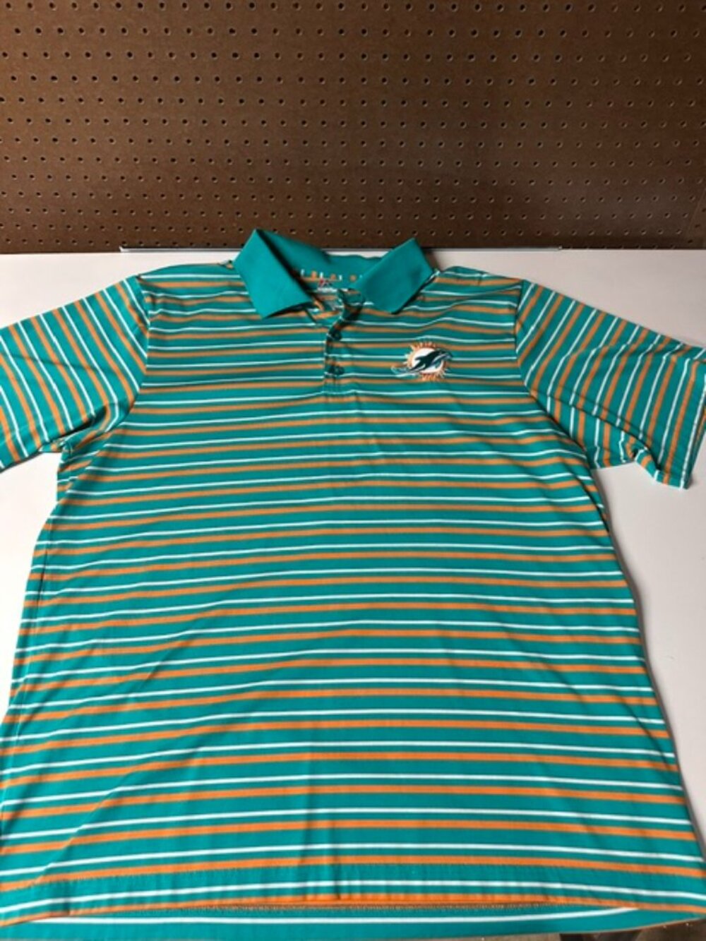 Majestic Miami Dolphins Tri Colored Polo Cool Tec XL Polo